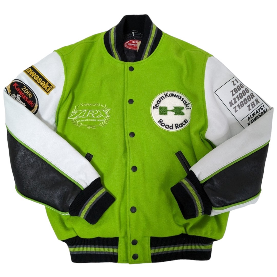 未使用品 Kawasaki レザー ジャケット 限定 非売品 スタジャン 未使用品 Kawasaki レザー ジャケット 限定 非売品 スタジャン