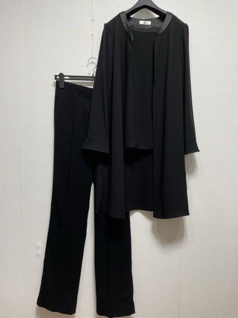 新品☆Mトール喪服礼服ブラウスパンツスーツ黒フォーマル☆u231-
