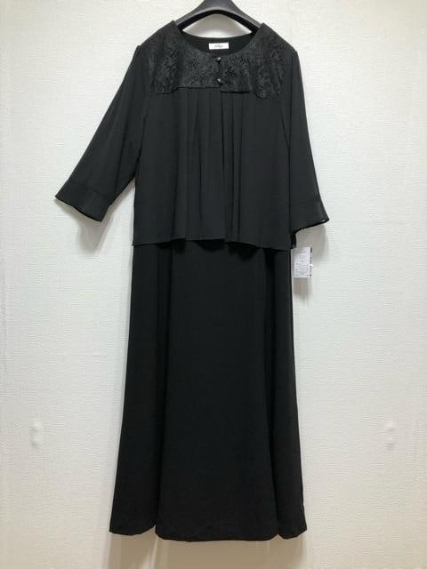 新品☆5Lトール喪服礼服7分袖ロングワンピース黒フォーマル☆u235_画像2