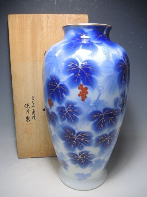 大流行中！ 花瓶 深川製磁 40049/○宮内庁御用達 高さ38.5cm程 茶道具