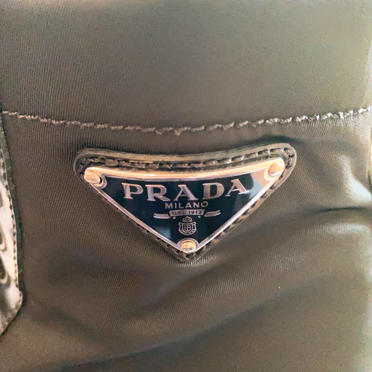プラダ PRADA ブラッシュドレザー ナイロン レースアップブーティー37