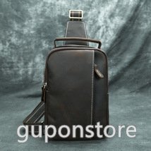 高品質本革 ボディバッグ ワンショルダーバッグ メンズ レザー 斜め掛けバッグ 牛革 カジュアル 鞄