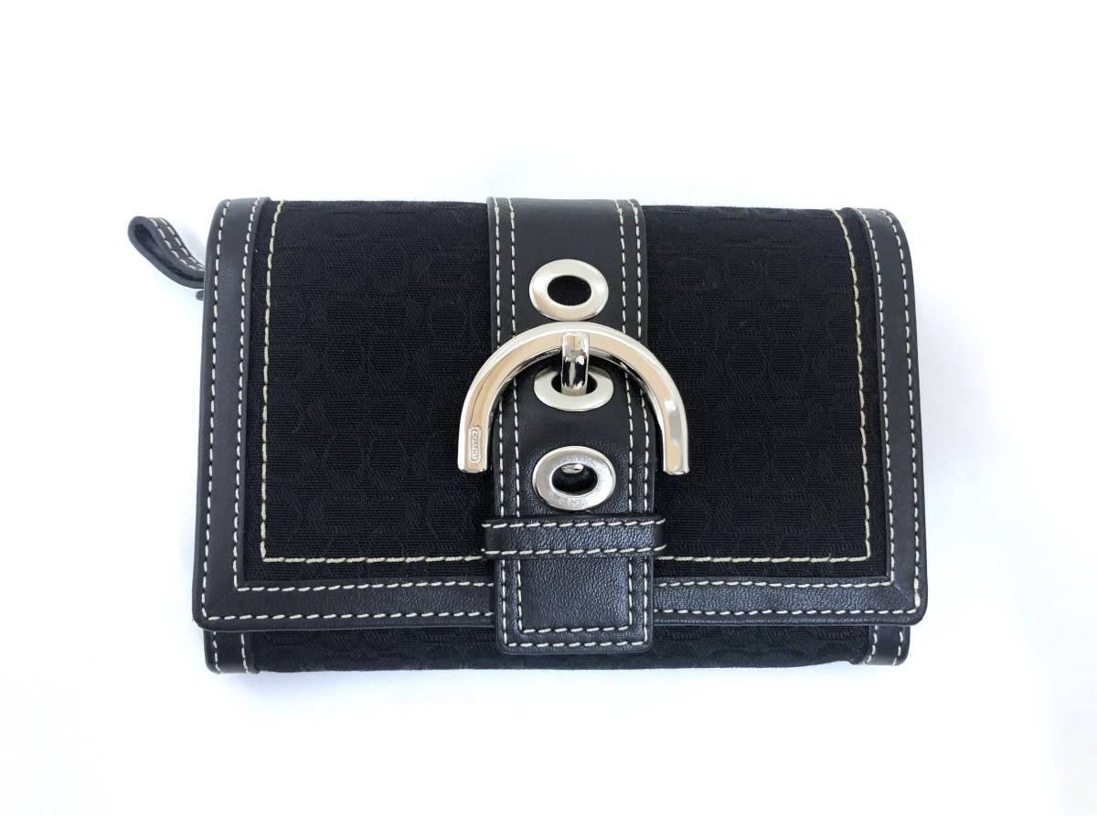 M2128)☆美品☆ 未使用 COACH コーチ 二つ折り財布 ウォレット