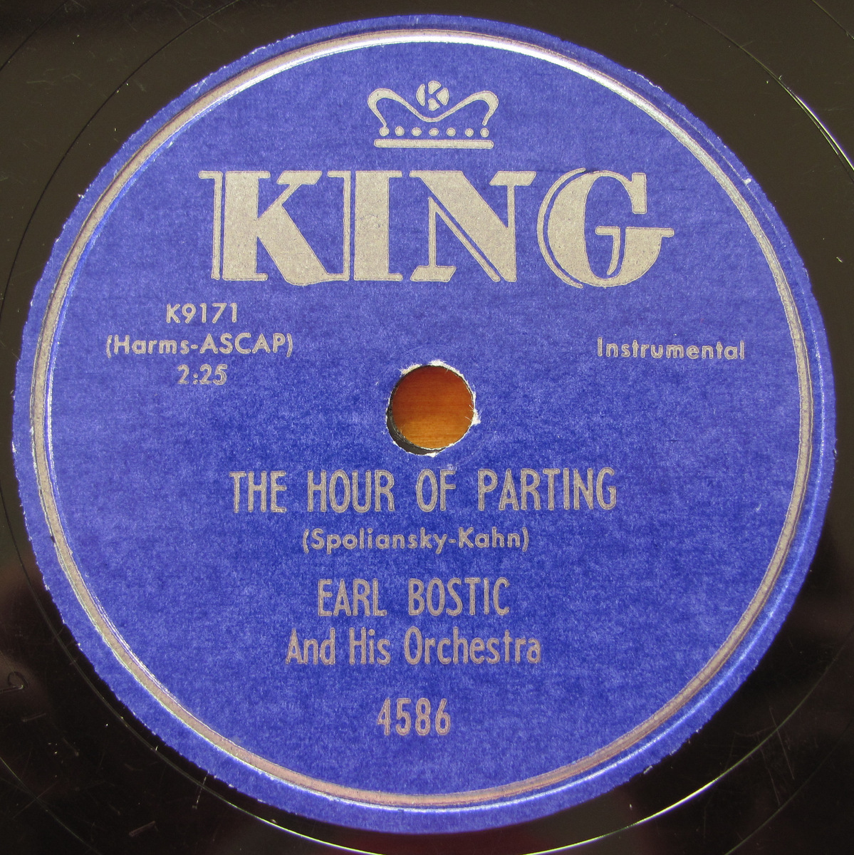 [ запись ]78rpm SP запись KIng 4586 Earl Bostic The Hour Of Parting / You Go To My Head
