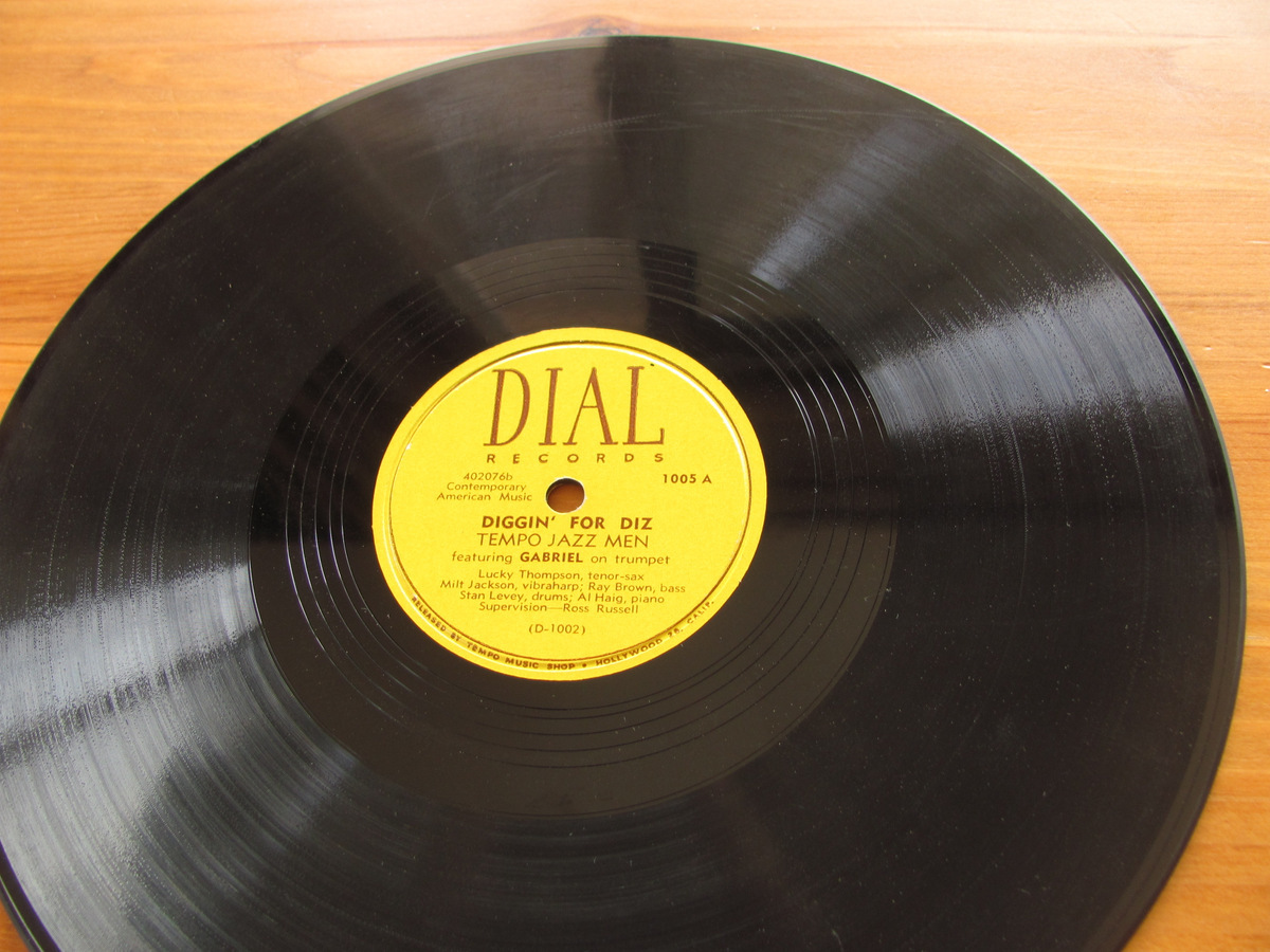 [ запись ]78rpm SP запись Dial 1005 Dizzy Gillespie Milt Jackson Al Haig Howard McGhee Diggin' For Diz Trumpet At Tempo