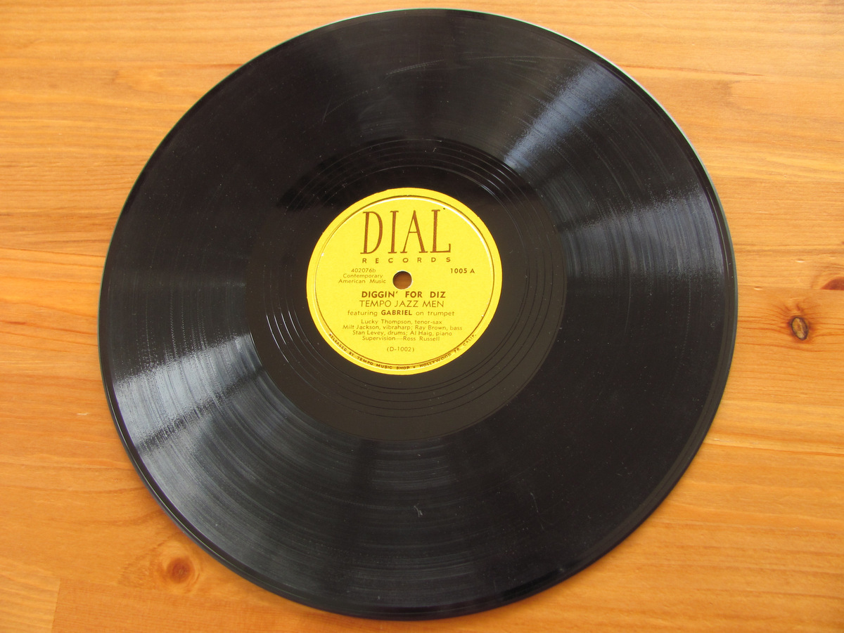 [ запись ]78rpm SP запись Dial 1005 Dizzy Gillespie Milt Jackson Al Haig Howard McGhee Diggin' For Diz Trumpet At Tempo