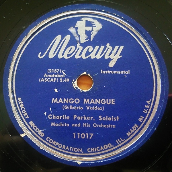 [ record ]78rpm SP record Charlie Parker with Machito Mercury 11017 Charlie * Parker Jazz Jazz Latin rare original record 