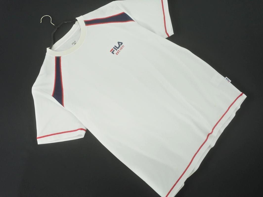 ネコポスOK FILA フィラ トレーニングウェア Tシャツ sizeLL/白 ■◆ ☆ dha1 メンズ_画像1