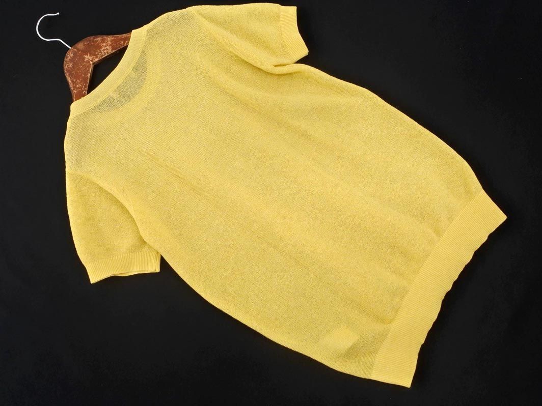  cat pohs OK BEAMS LIGHTS Beams laitsu knitted sweater size38/ yellow #* * dha2 lady's 