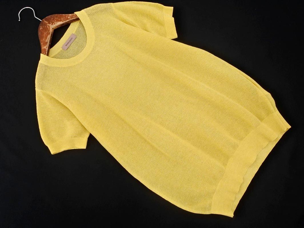  cat pohs OK BEAMS LIGHTS Beams laitsu knitted sweater size38/ yellow #* * dha2 lady's 