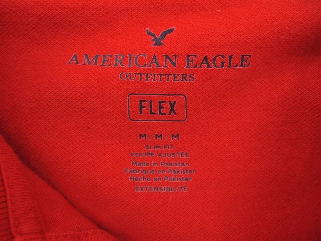 ネコポスOK AMERICAN EAGLE アメリカンイーグル カノコ ポロシャツ sizeM/赤 ■◆ ☆ dha2 メンズ_画像6