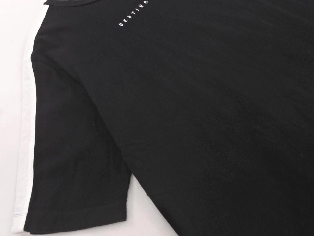 ネコポスOK アズールバイマウジー ロゴ 刺繍 ショルダー ライン Tシャツ sizeS/黒 ■◆ ☆ dha4 メンズの画像2