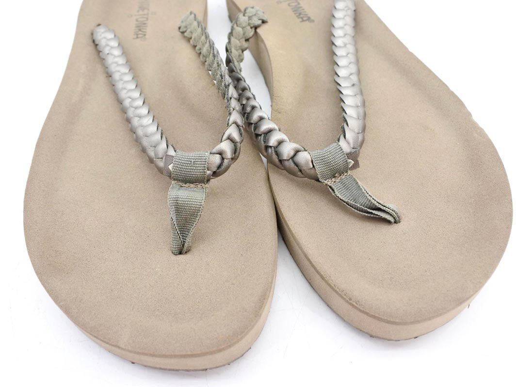  Minnetonka beach sandals size24.5cm rank / gray #* * dha9 lady's 