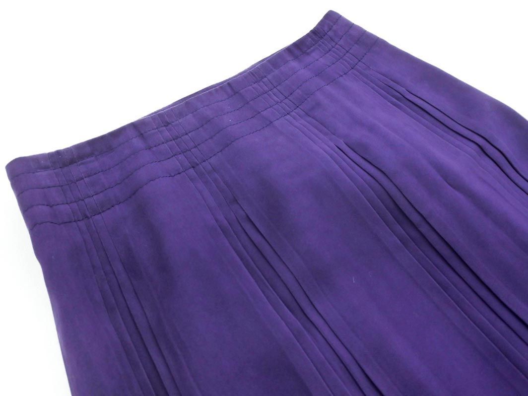  cat pohs OK BALLSEY Ballsey Tomorrowland suede style A line trapezoid skirt size38/ purple *# * dhb6 lady's 