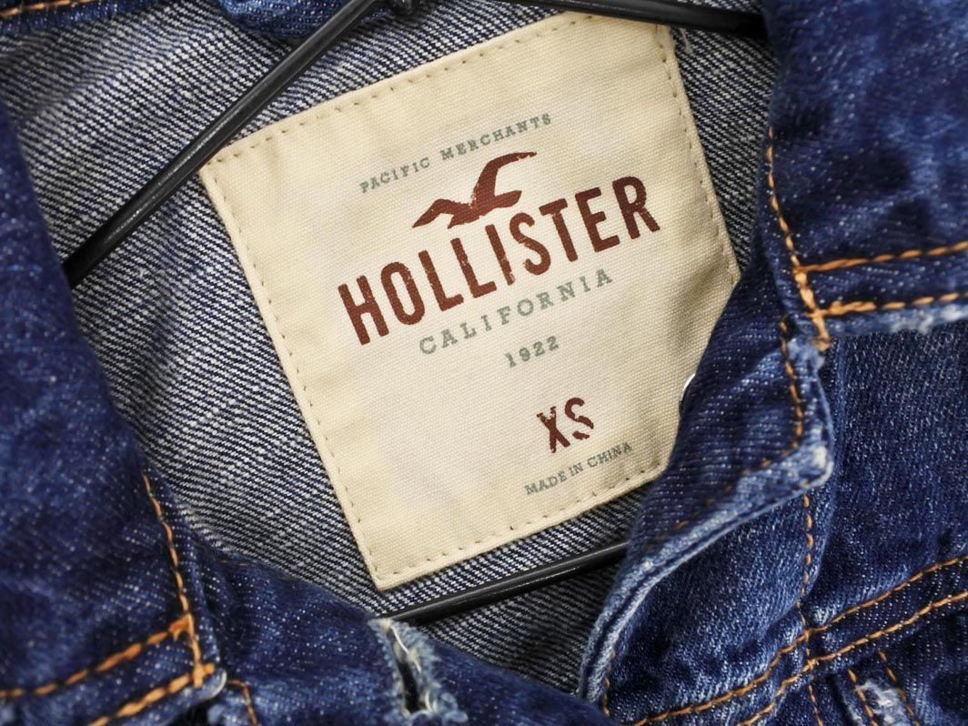 Hollister ホリスター ダメージ加工 Gジャン デニム ジャケット sizeXS/ブルー ◇■ ☆ dhb7 レディース_画像4