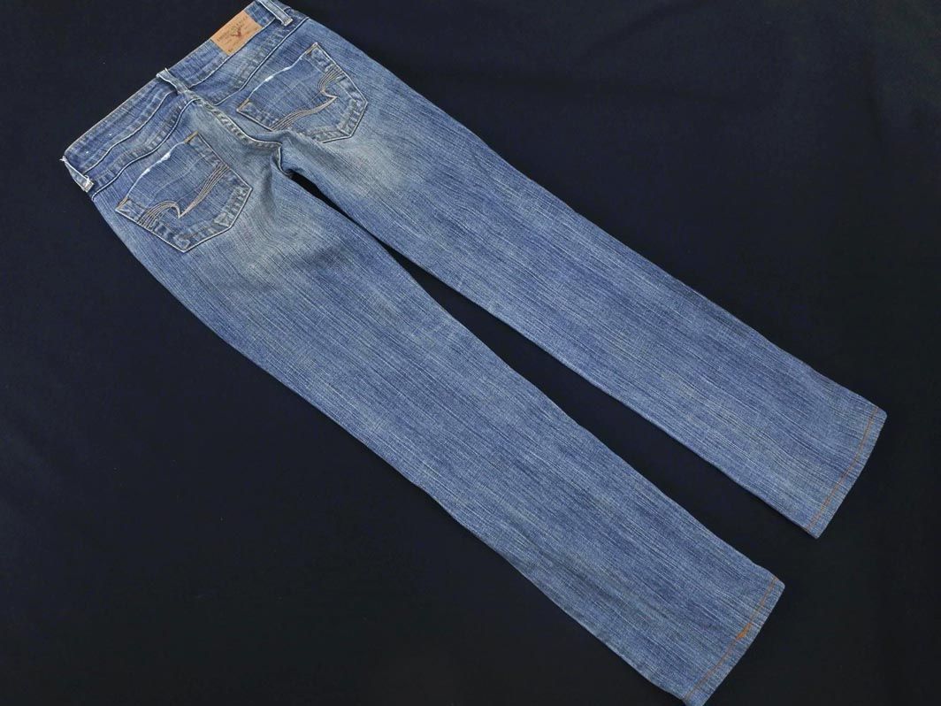 AMERICAN EAGLE アメリカンイーグル USED加工 デニムパンツ size0/青 ■■ ☆ dhc3 レディース_画像4