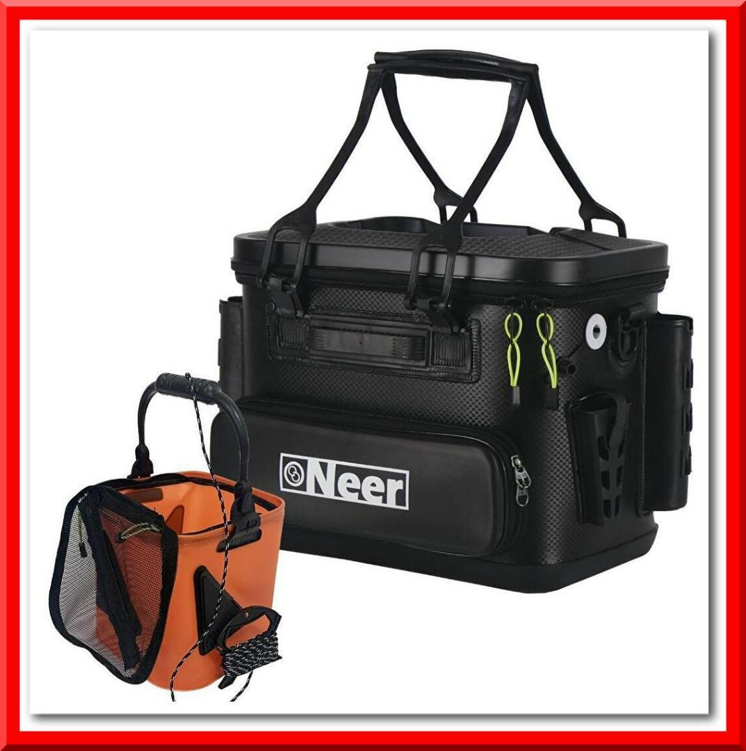 新作グッ 【新品】Neer バッカン(28L:ブラック)水汲みバケツ付き 釣り タックルボックス タックルボックス 新作グッ 【新品】Neer バッカン(28L:ブラック)水汲みバケツ付き 釣り タックルボックス タックルボックス