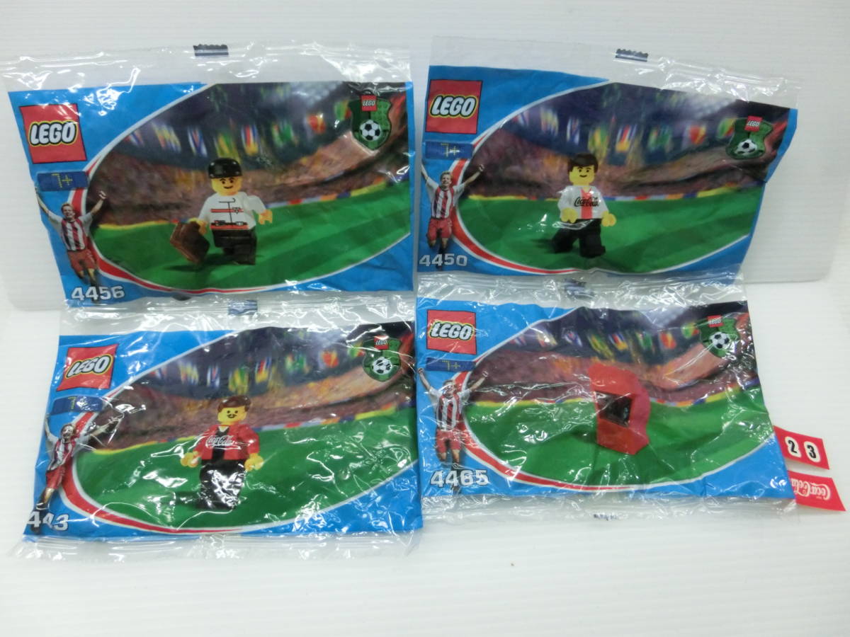 LEGO レゴブロック × コカ・コーラ 　サッカー ◆4443 4465 4456 4450/未開封.4点.まとめて_画像1