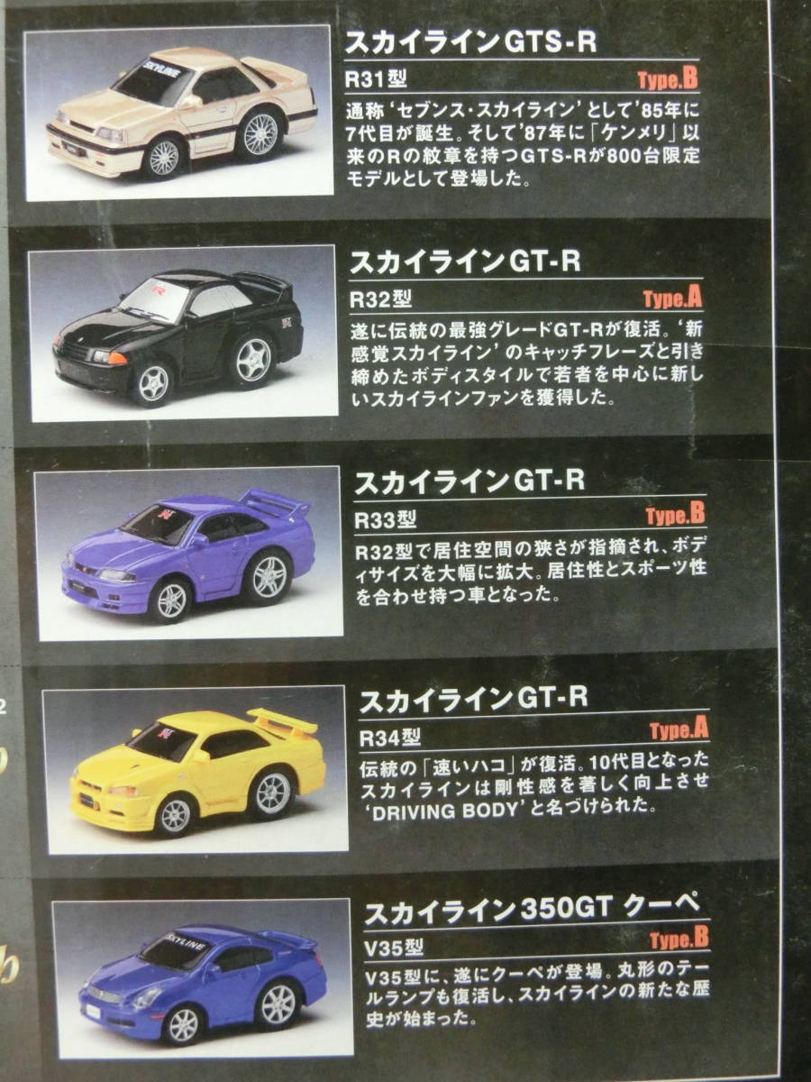 『ドライブタウン スカイラインコレクション』タイプB/マルカ◆プルバック走行.６台セット/2000GT-R.-B.ターボRS.GTS-R.クーペ.他/未開封_画像5