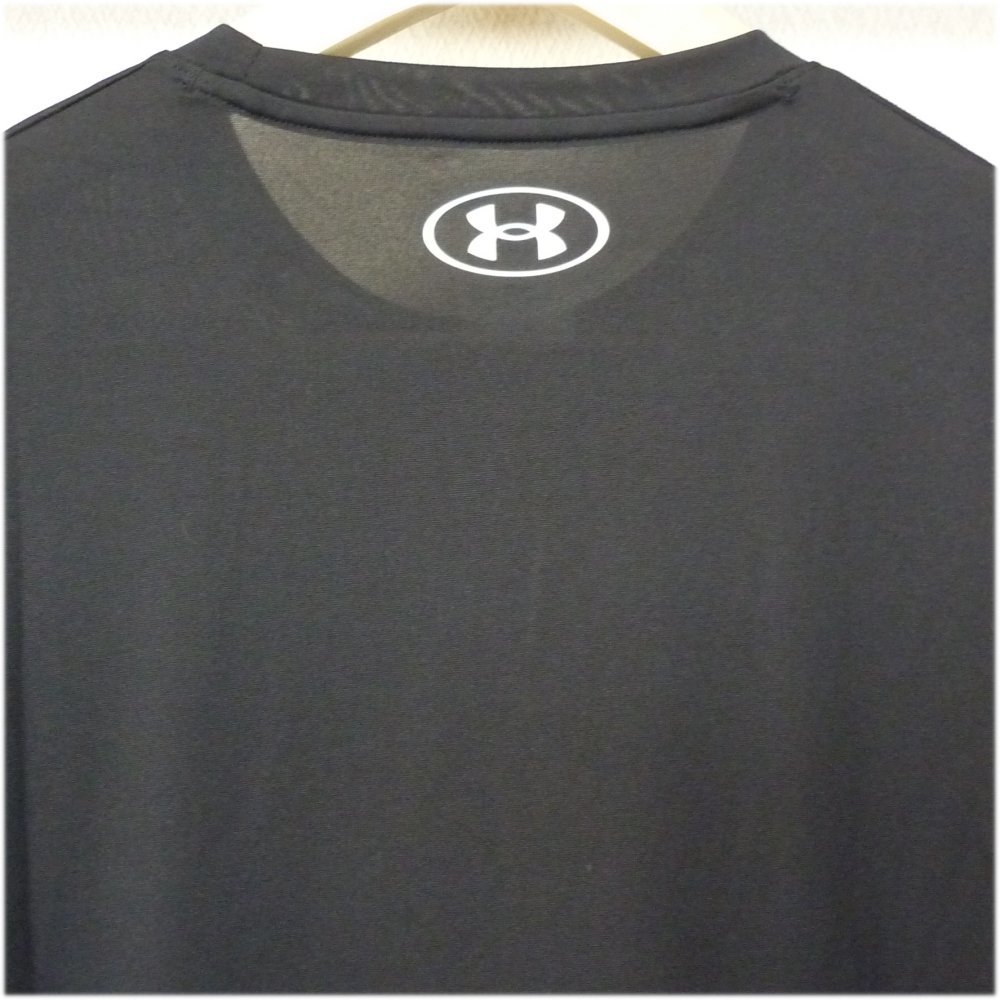  new goods unused * free shipping *(XL) Under Armor UNDERARMOUR black / black big Logo long T long sleeve T shirt 