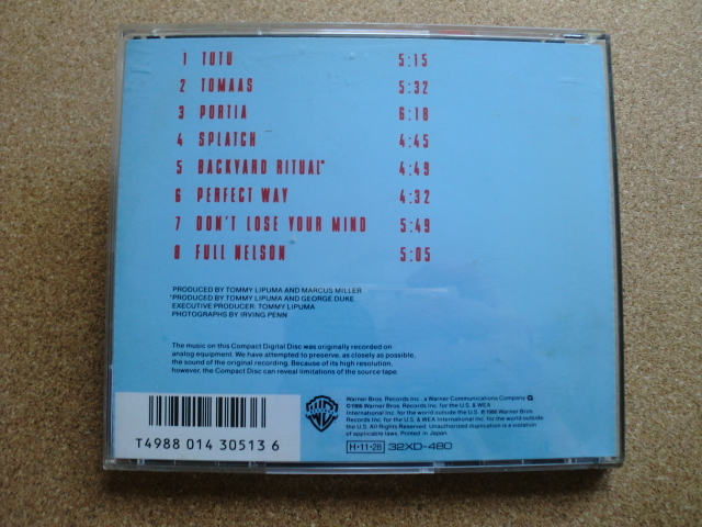 ＊【CD】マイルス・デイヴィス／TUTU（9 25490-2）（日本盤）_画像5