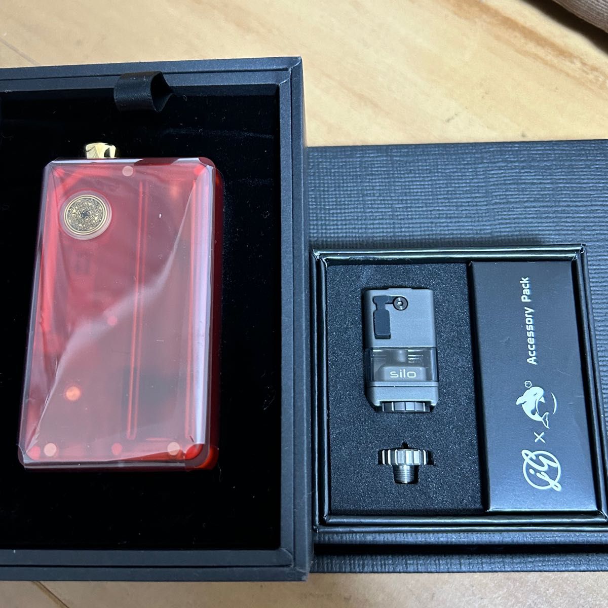 値下げ VAPE Dot Mod dotaio v1 FROST RED & Silo RBA Gunmetal AIO