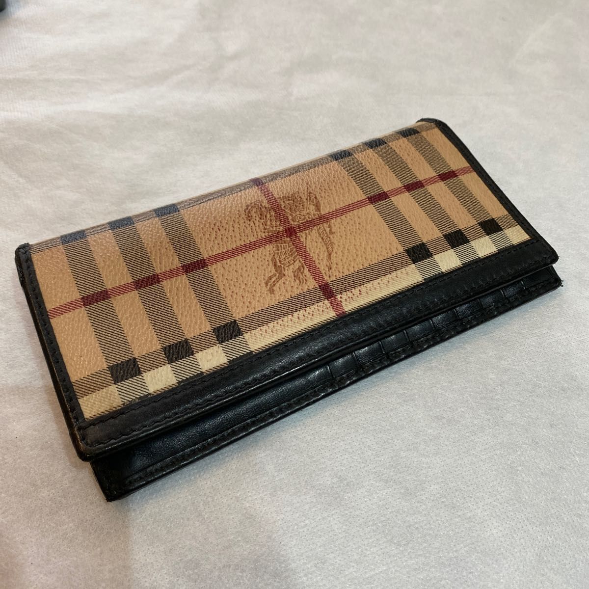 極美品 定番 人気 BURBERRY バーバリー 長財布 ノバチェック シャドー