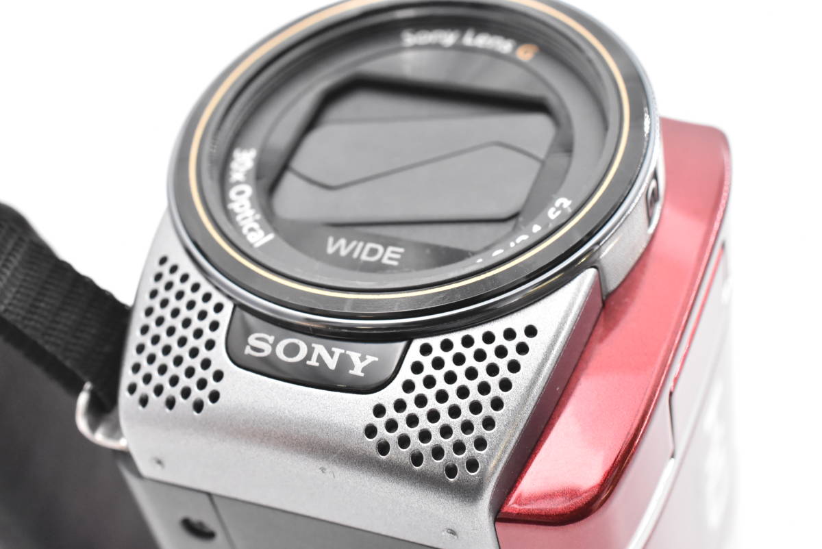 SONY ソニー HDR-CX180 レッドボディ デジタルビデオカメラ (t4189)_画像10