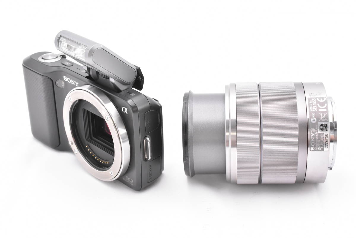 Sony ソニー α NEX-3 ブラックボディ ミラーレス一眼 デジタルカメラ + E 18-55mm F/3.5-5.6 レンズ (t4191)_画像3