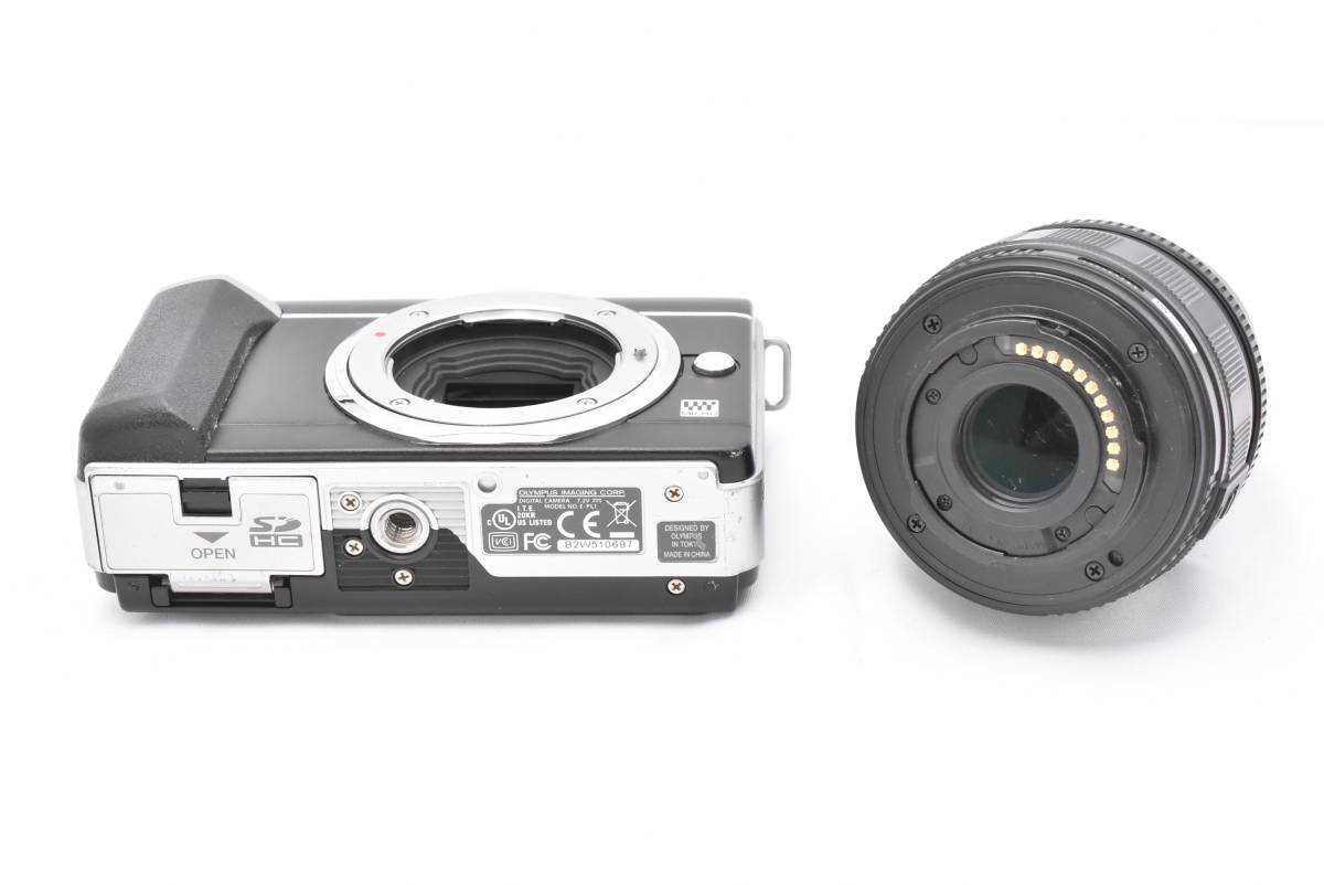 OLYMPUS オリンパス PEN E-PL1 ブラック デジタルカメラ + M.ZUIKO DIGITAL 14-42mm F/3.5-5.6 L ED レンズ (t4196)_画像5