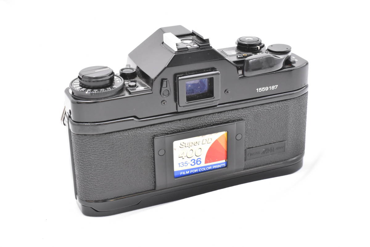 Canon キヤノン A-1 ブラックボディ フィルムカメラ + LENS FD 50mm F/1.4 レンズ (t3620)_画像6