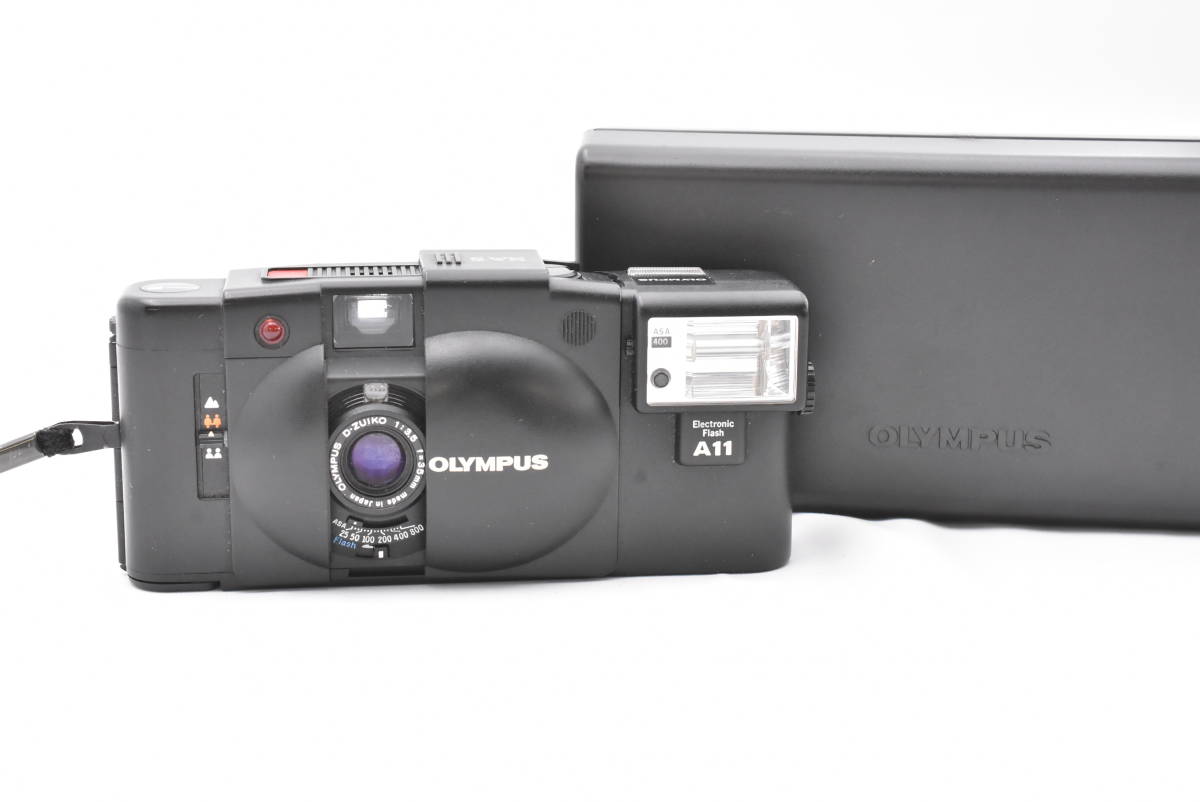 OLYMPUS オリンパス XA2 ブラックボディ フィルムカメラ コンパクトカメラ + A11 (t3653)