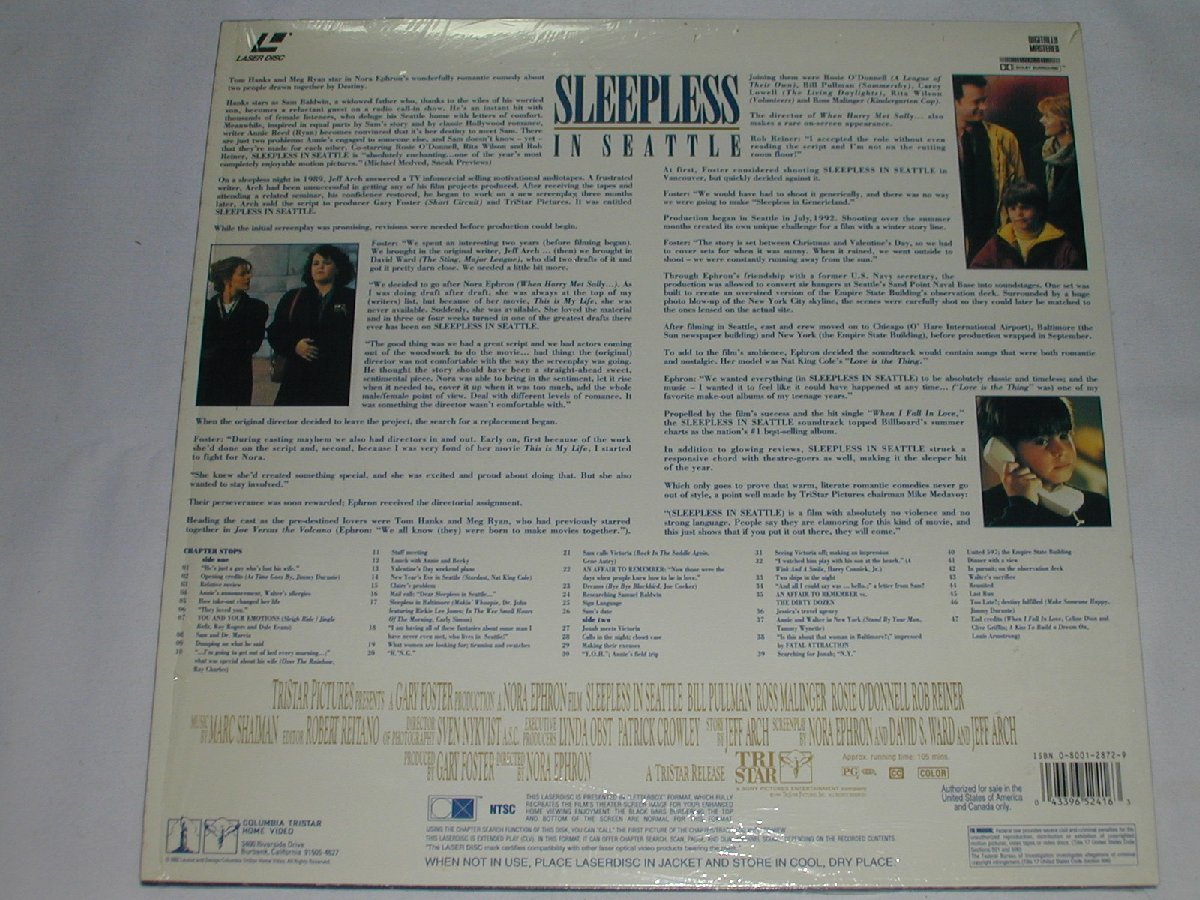 (LD: laser disk )SLEEPLESS IN SEATTLE [ import version ] [1 sheets set ][ used ]