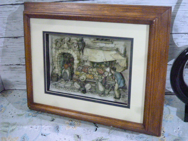 ■■ ANTON PIECK 立体絵 ３D 果物屋さん　未使用保管品■■_画像1