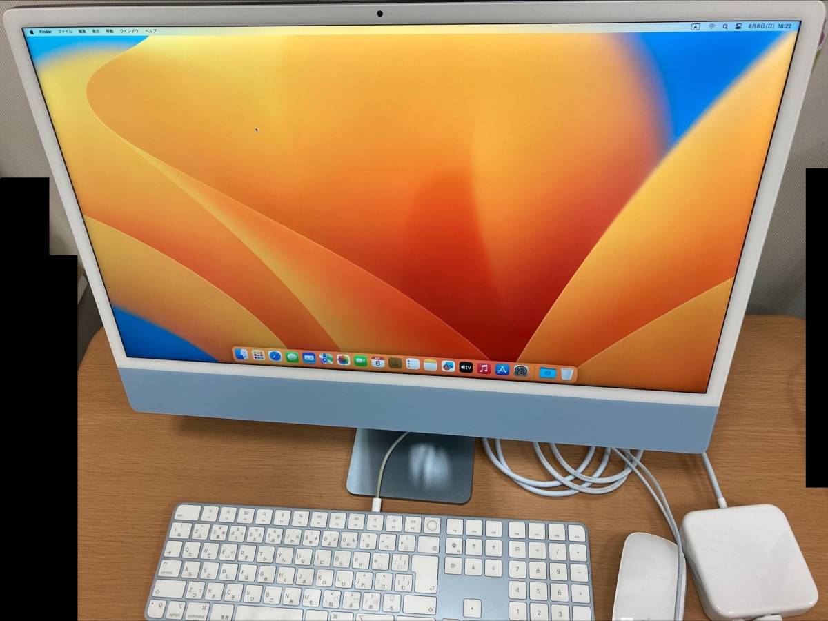 U8394】美品 iMac 24インチ Retina Apple ブルー Z12X0004Y M1チップ 