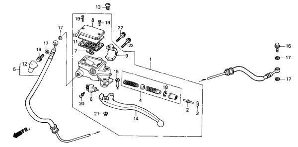 MC08 純正 フロント キャリパー OHセット 8点 VT250F 送料550円～ピストン シール ブーツ INBOARD インボードディスク VT250Z .5ma6/961x2s_MC08 107-112 Ｆ-6　クラッチマスター