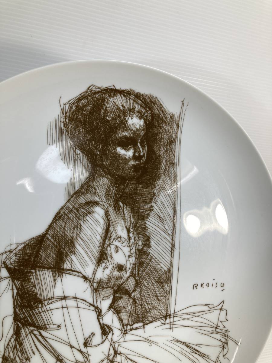 R.KOISO 　小磯良平　『踊り子』　ウメダアート　飾り皿　絵皿　インテリア　アート_画像2