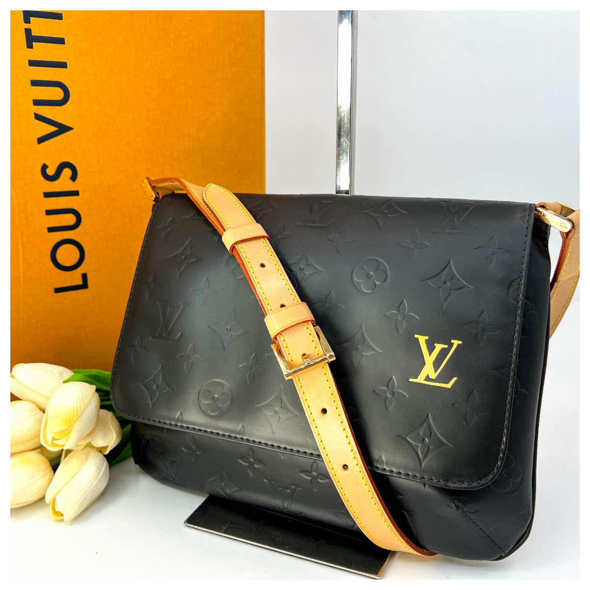 LOUIS VUITTON Shoulder Bag M91008 Thompson Street Monogram Vernis yellow  Women Used