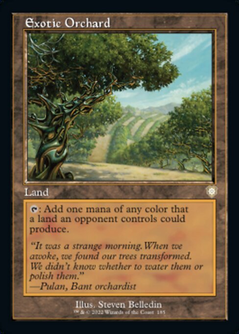 MTG ■土地/英語版■ 《風変わりな果樹園/Exotic Orchard》兄弟戦争：統率者　BRC_画像1