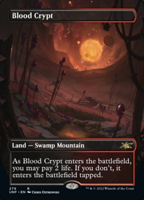 MTG ■土地/英語版■ 《血の墓所/Blood Crypt》★ショーケースFOIL★ Unfinity UNF