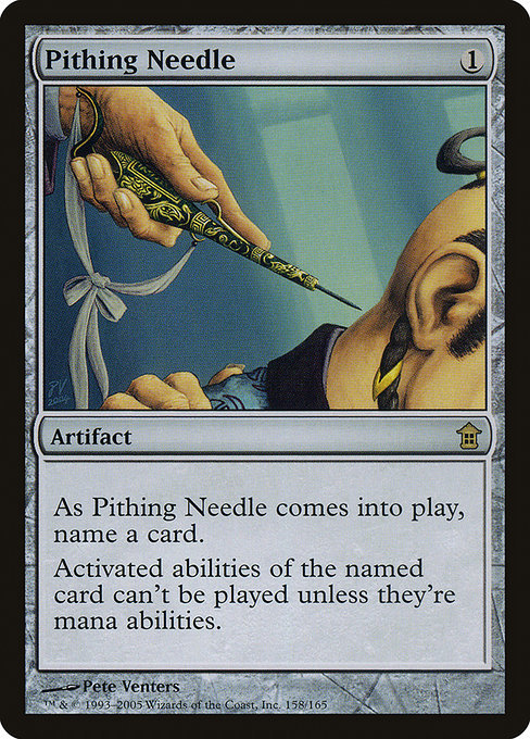 MTG ■無/英語版■ 《真髄の針/Pithing Needle》神河救済 SOK_画像1