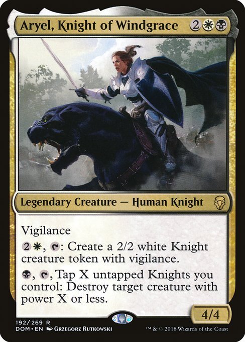 MTG ■金/英語版■ 《ウィンドグレイスの騎士、アルイェール/Aryel, Knight of Windgrace》ドミナリア DOM_画像1