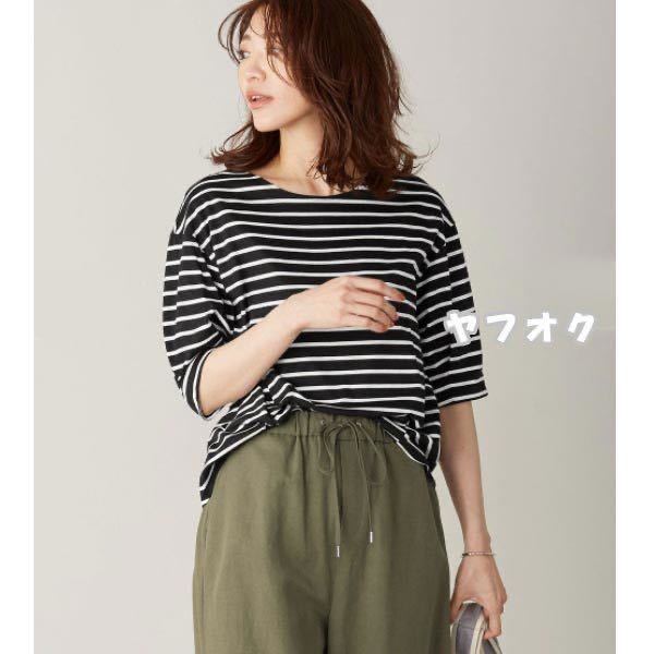 【J.PRESS LADIES】コットンボーダー カットソー（Mサイズ）シャツ ジェイプレス レディス 新品_画像2