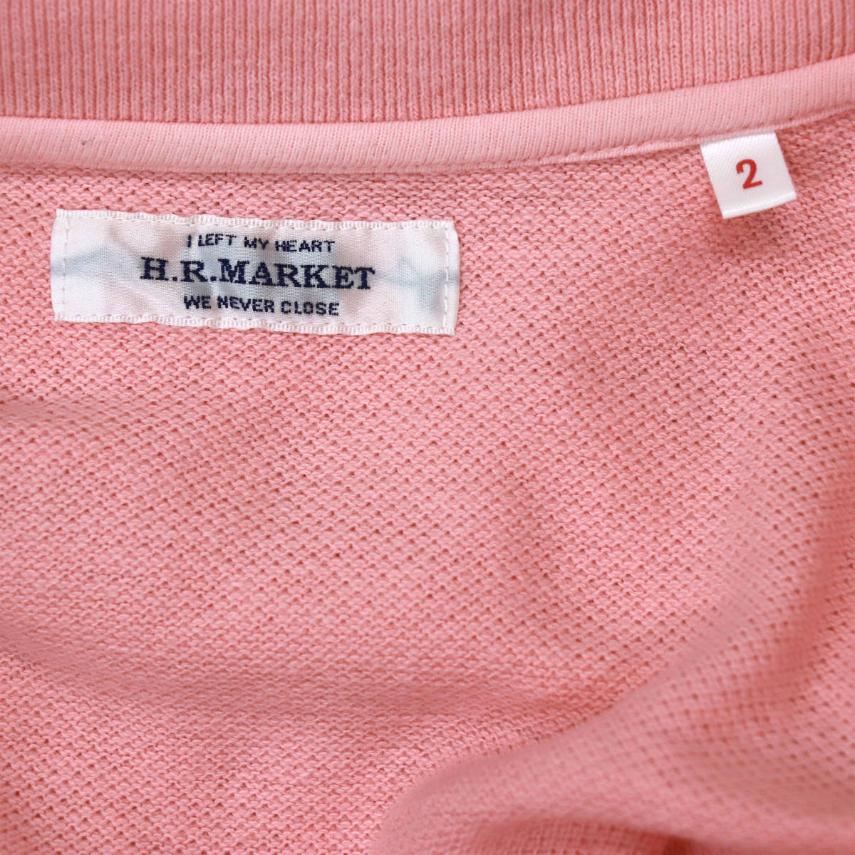 H.R.MARKET ハリウッドランチマーケット ポロシャツ 2 コットン PNK 聖林公司の画像8
