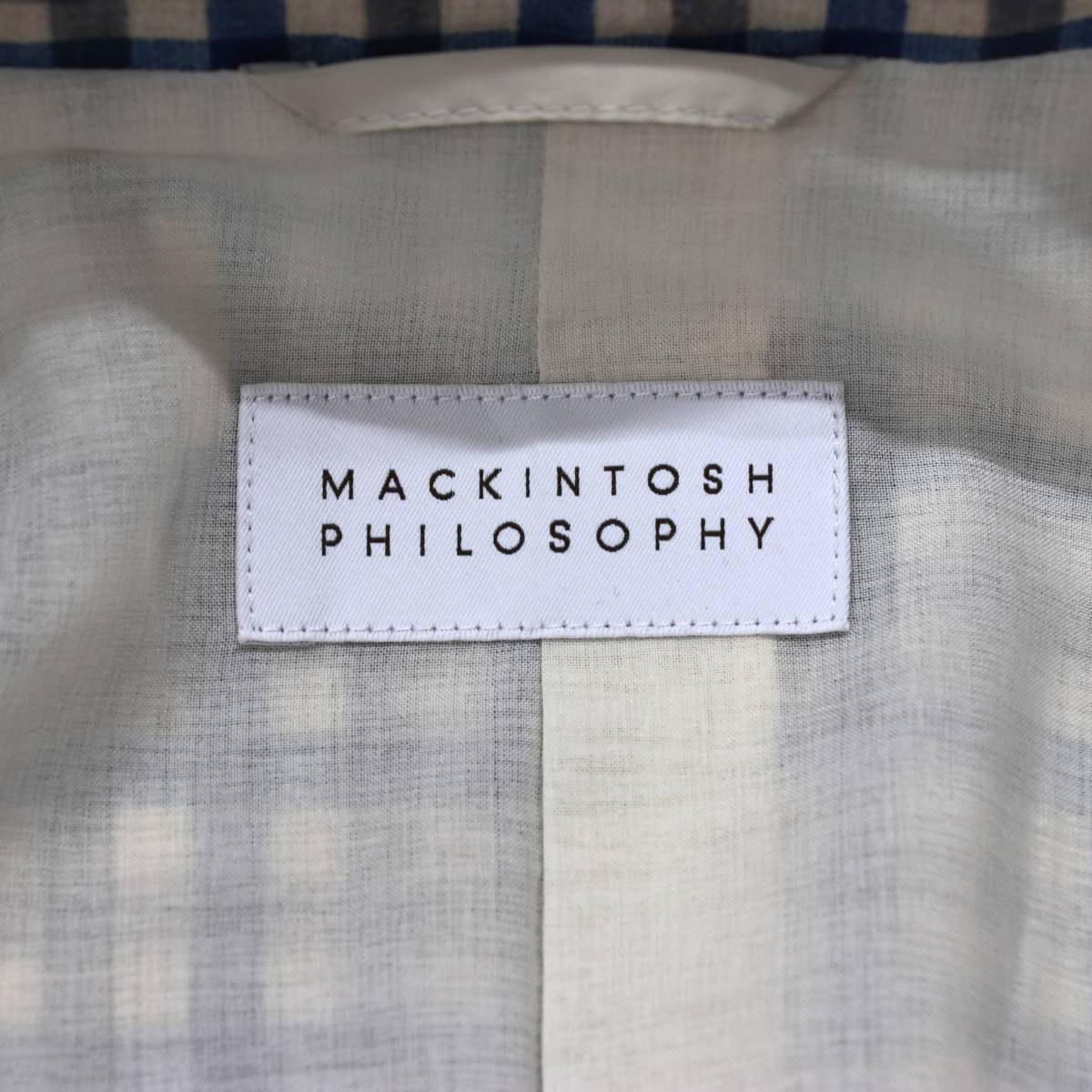 MACKINTOSH PHILOSOPHY マッキントッシュ フィロソフィー テーラードジャケット 40R ポリエステル BLU×WHT _画像7