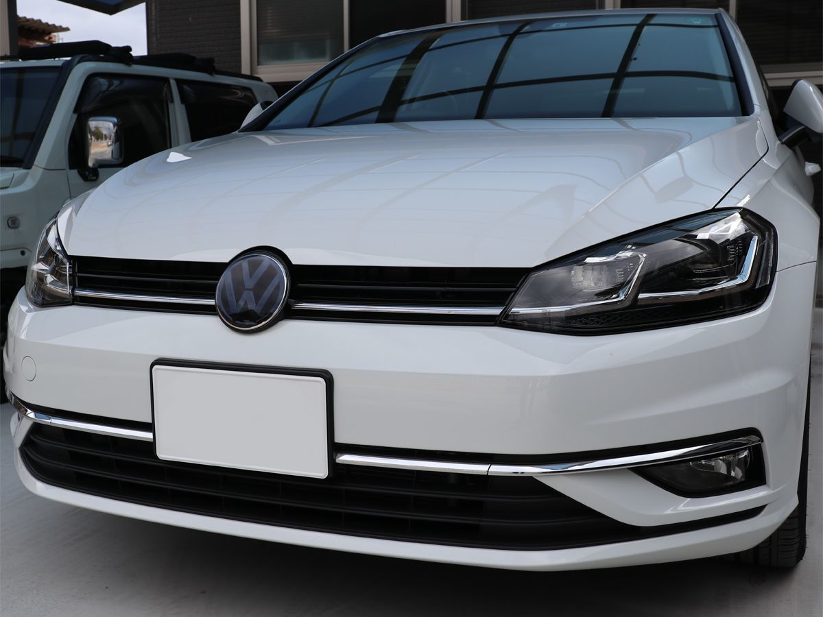 Tint+カット済み エンブレム スモークフィルム(スモーク20％) VW ゴルフ7.5 5G系 後期 2017/5- golf VII LCI gti tsi ゴルフR mk7_画像5