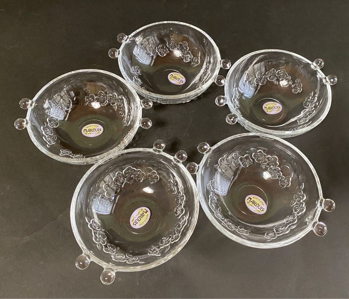 アデリア　ガラス皿　深皿　ボウル　レトロ　未使用品　日本製　6