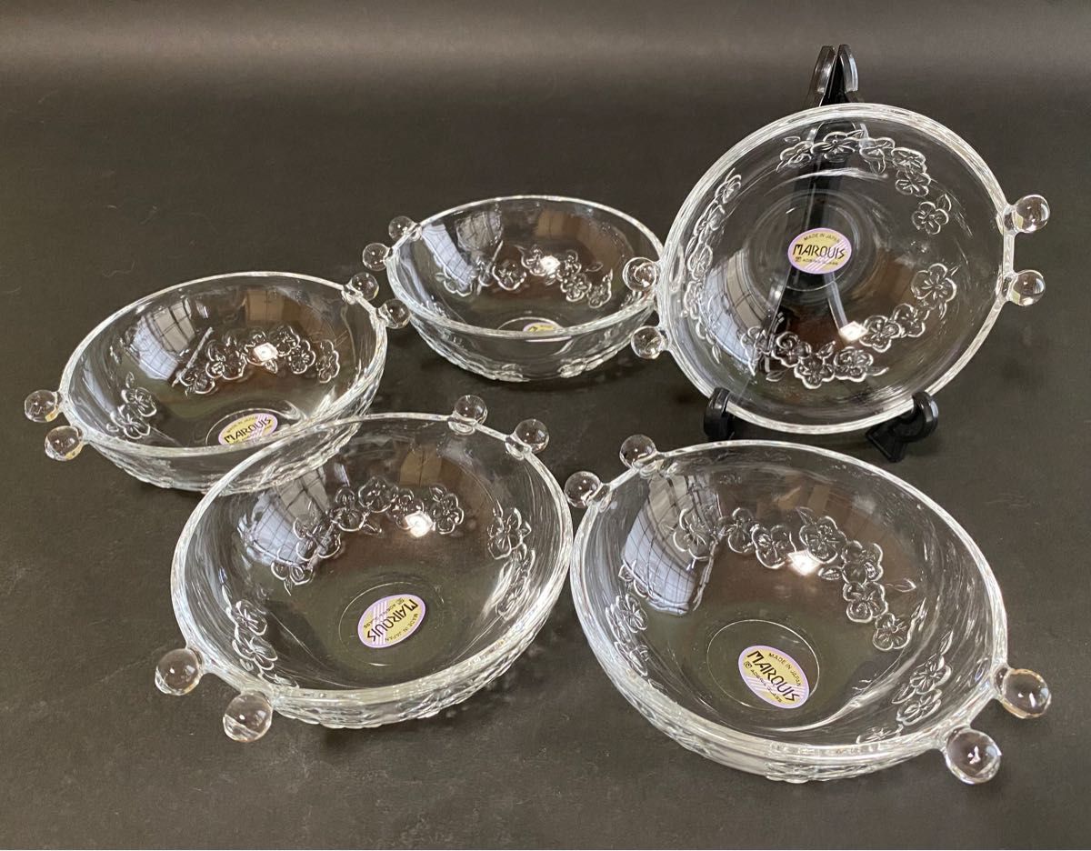 アデリア　ガラス皿　深皿　ボウル　レトロ　未使用品　日本製　6