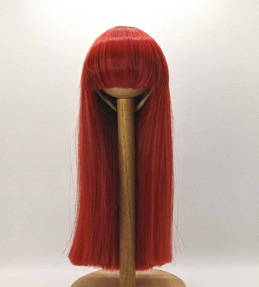  doll wig 8-9 -inch long red 