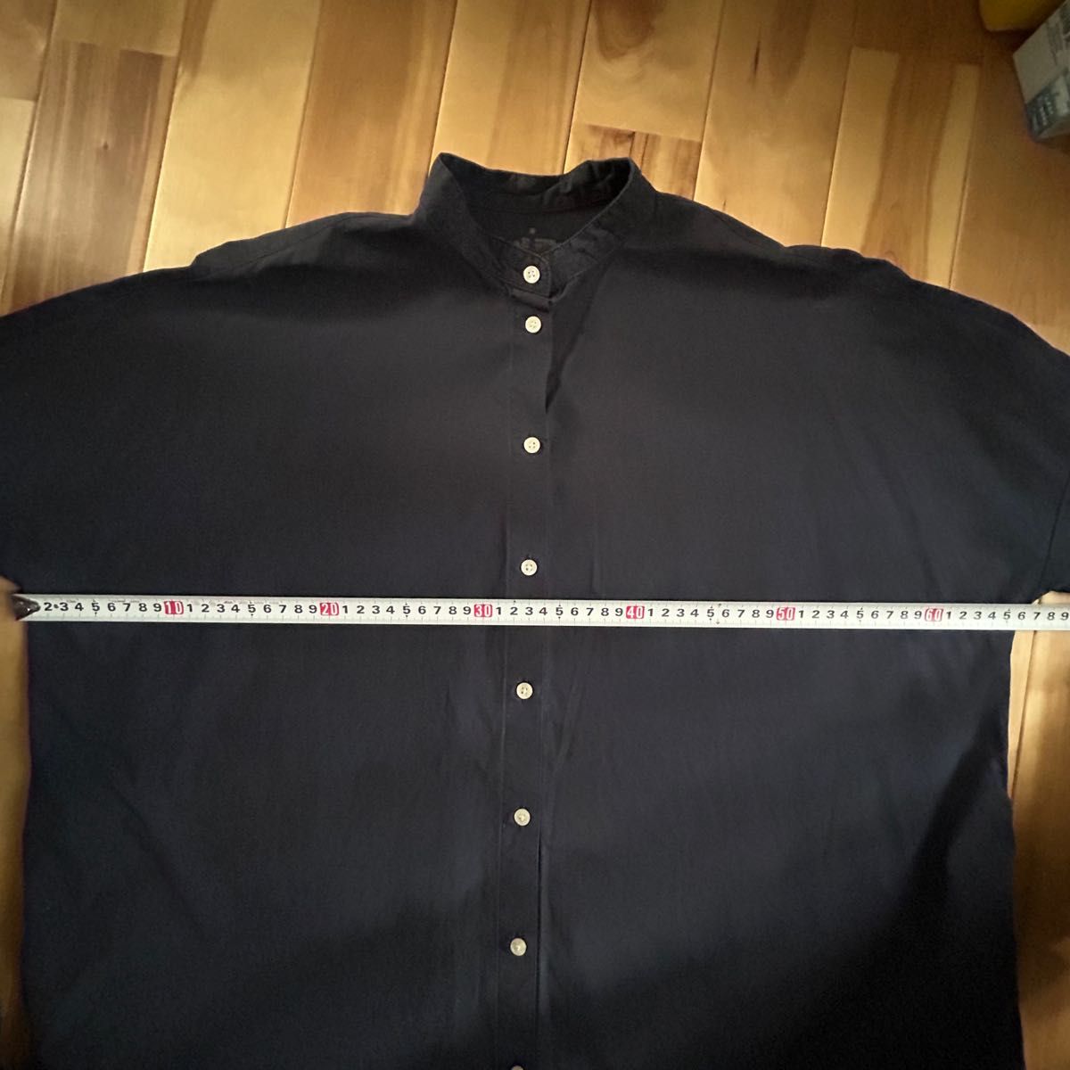 無印良品  半袖シャツ ロングシャツ レディース ゆったりサイズ　ネイビー